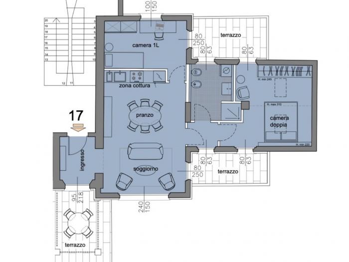 Lageplan für die Wohnung Nr. 17 ( € 420.000,-)