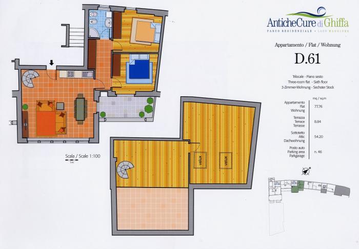 Grundriss Wohnung Nr. D 61